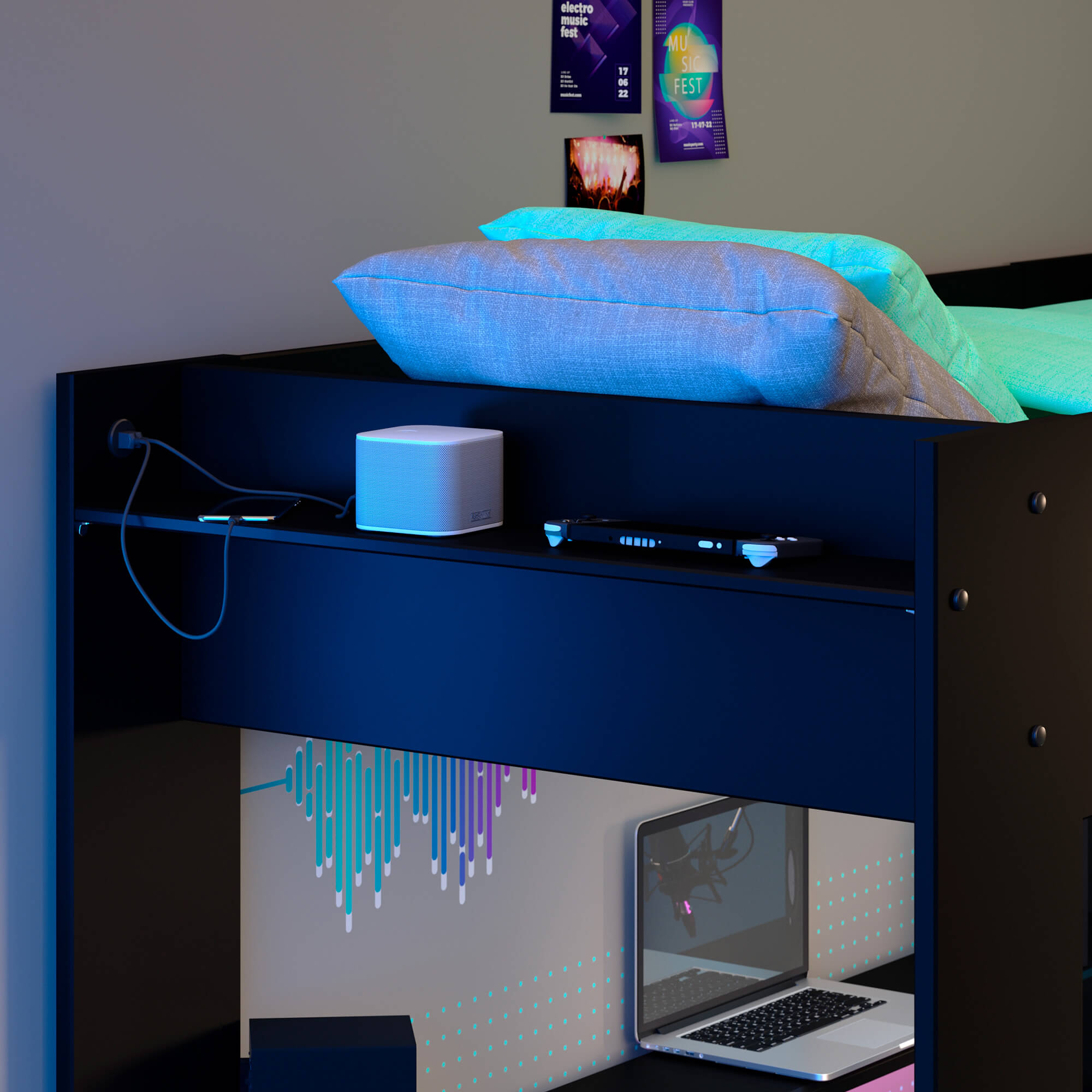 Cama-alta-gamer-ONLINE-com-LED-90-x-200-cm---Preto