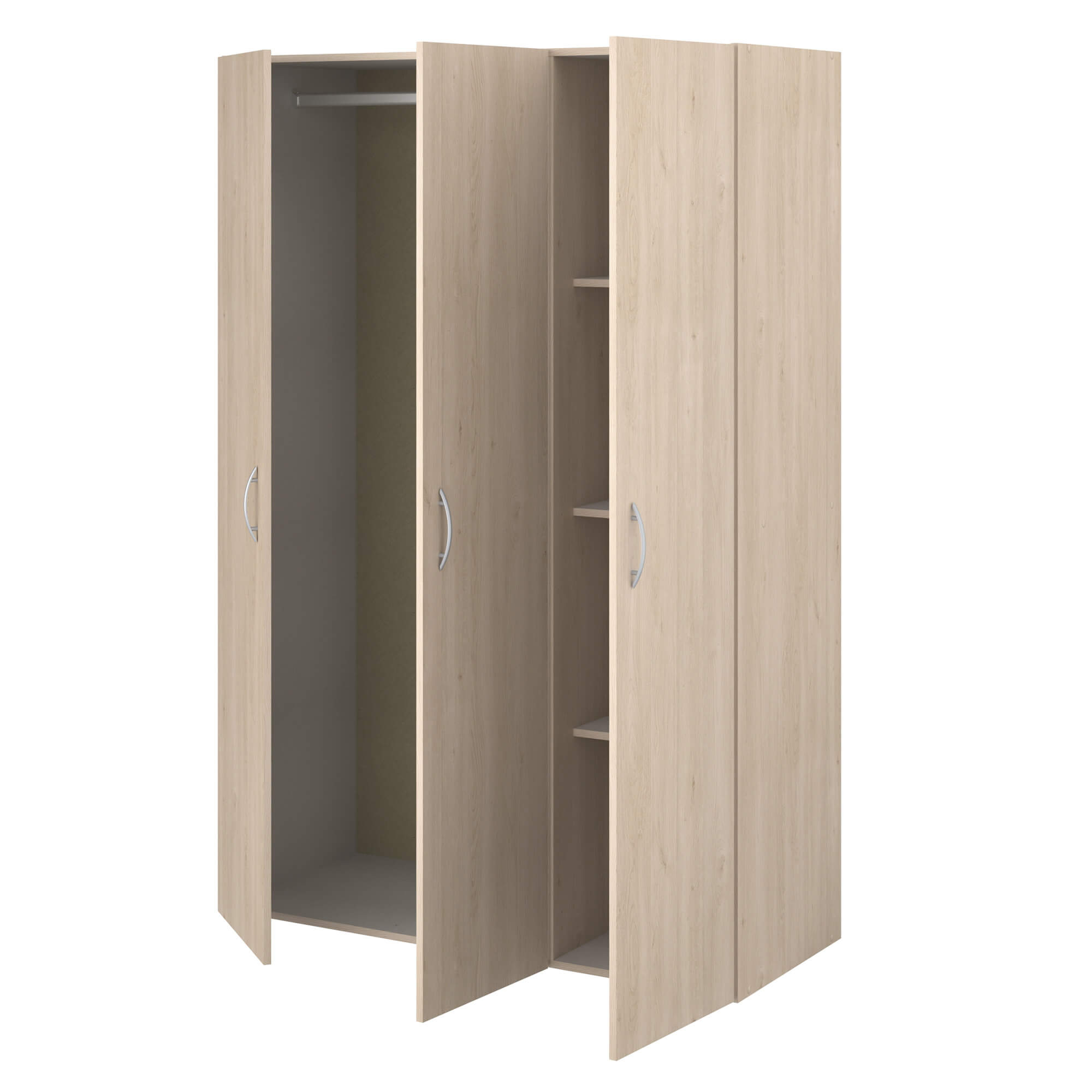 Roupeiro-EASY-LIFE-com-3-portas-Carvalho