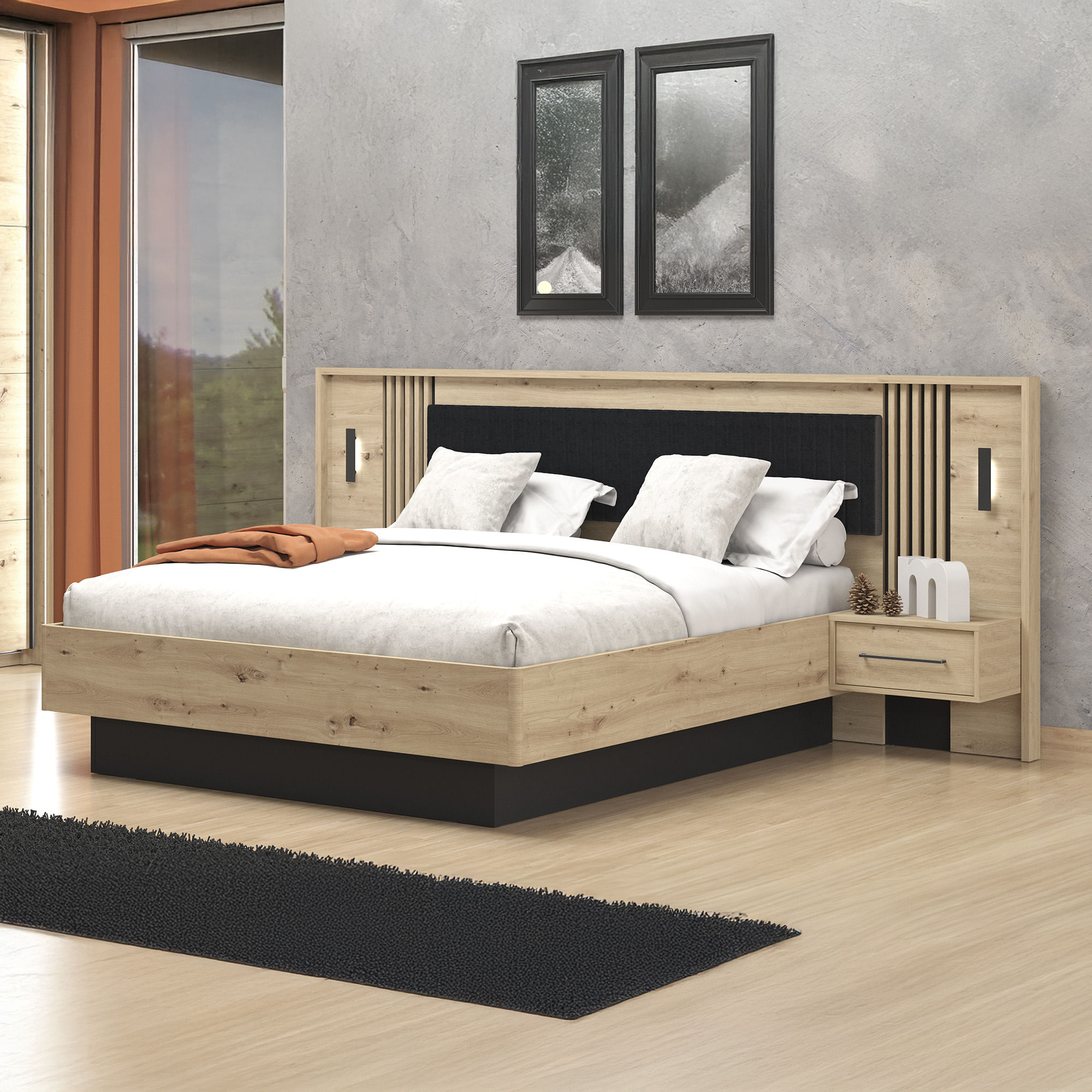 Pack-Cama-ASCALON-Colchao-PALACIO-COOLER-160x200cm-160-x-200-cm---Carvalho-Artesanato-e-Preto