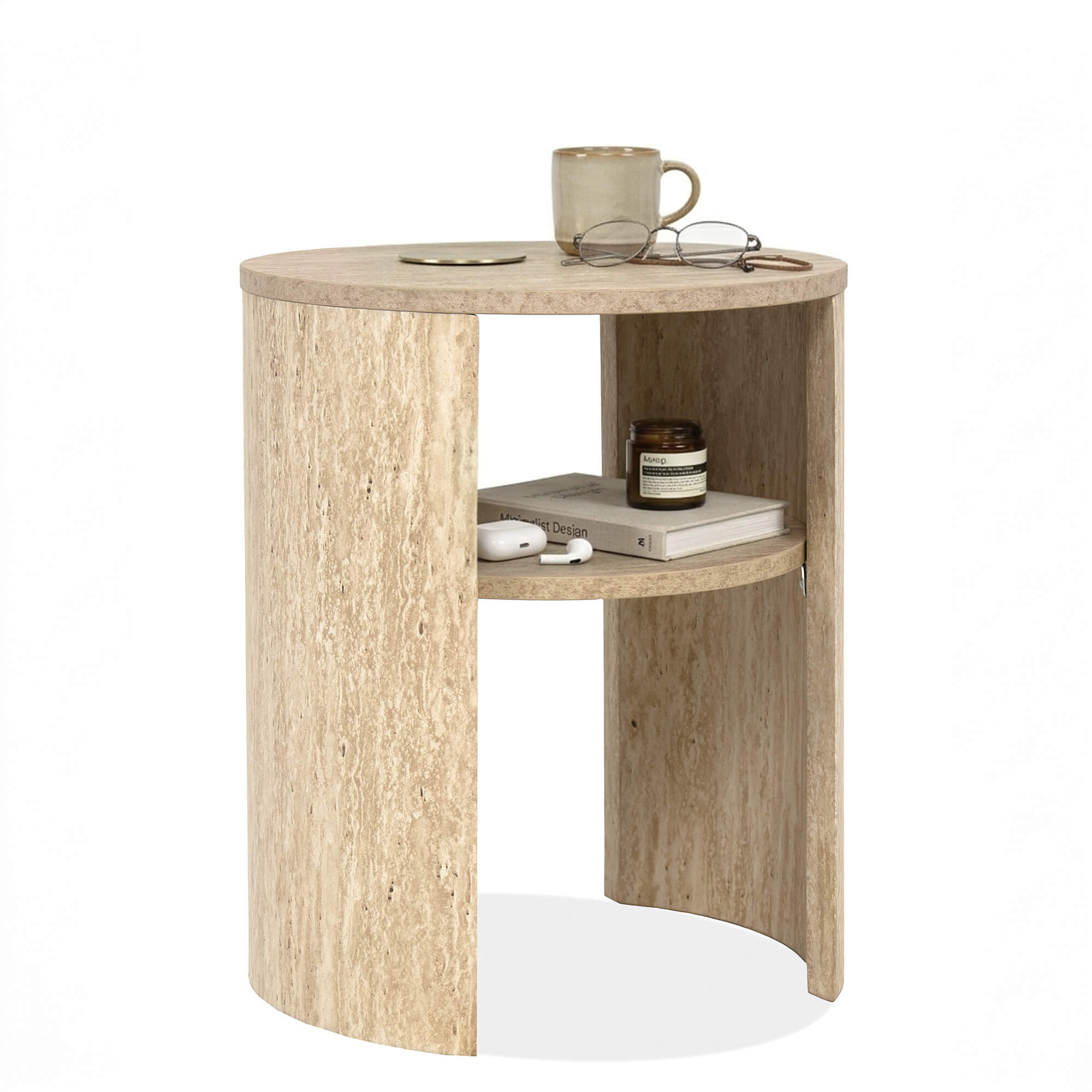 Mesa-de-apoio-GAYA-com-1-prateleira-Travertino-Bege