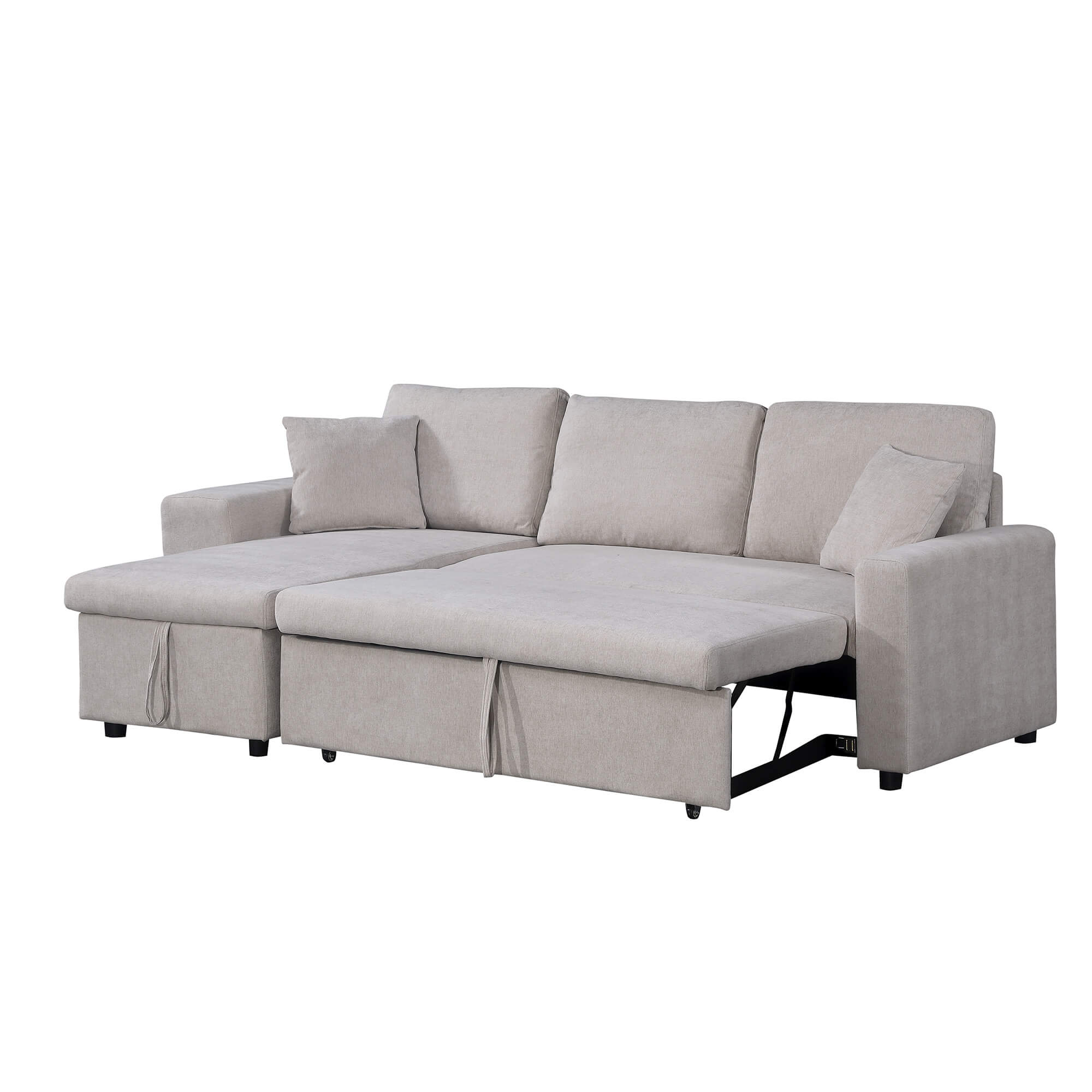 Sofa-chaise-lounge-reversivel-TOPAZIO-com-cama-bau-e-puffs-Bege-Areia