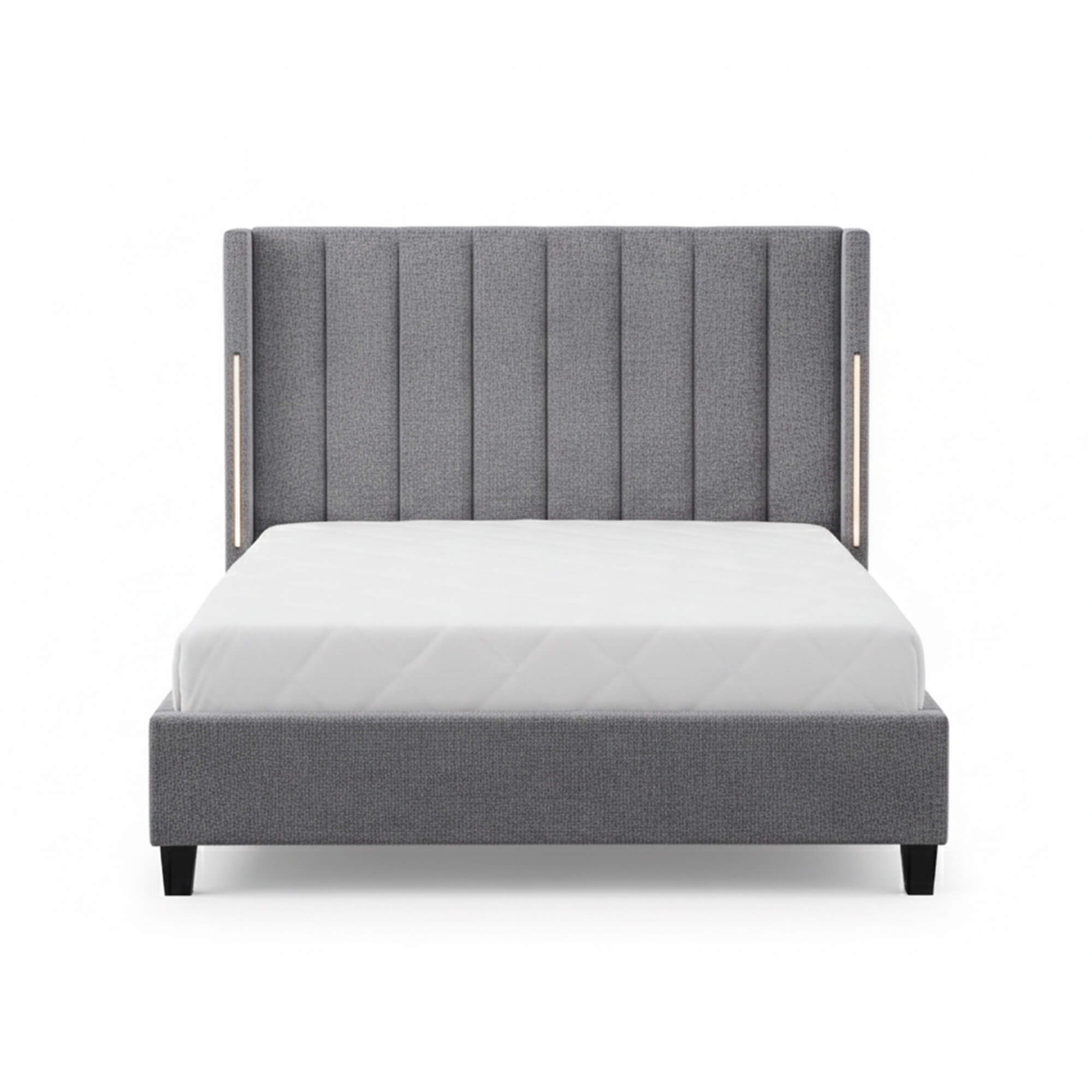 Pack-cama-de-casal-BABYLONE---Colchao-HOMYSLEEP-PALACIO-COOLER-160-x-200-cm---Cinzento