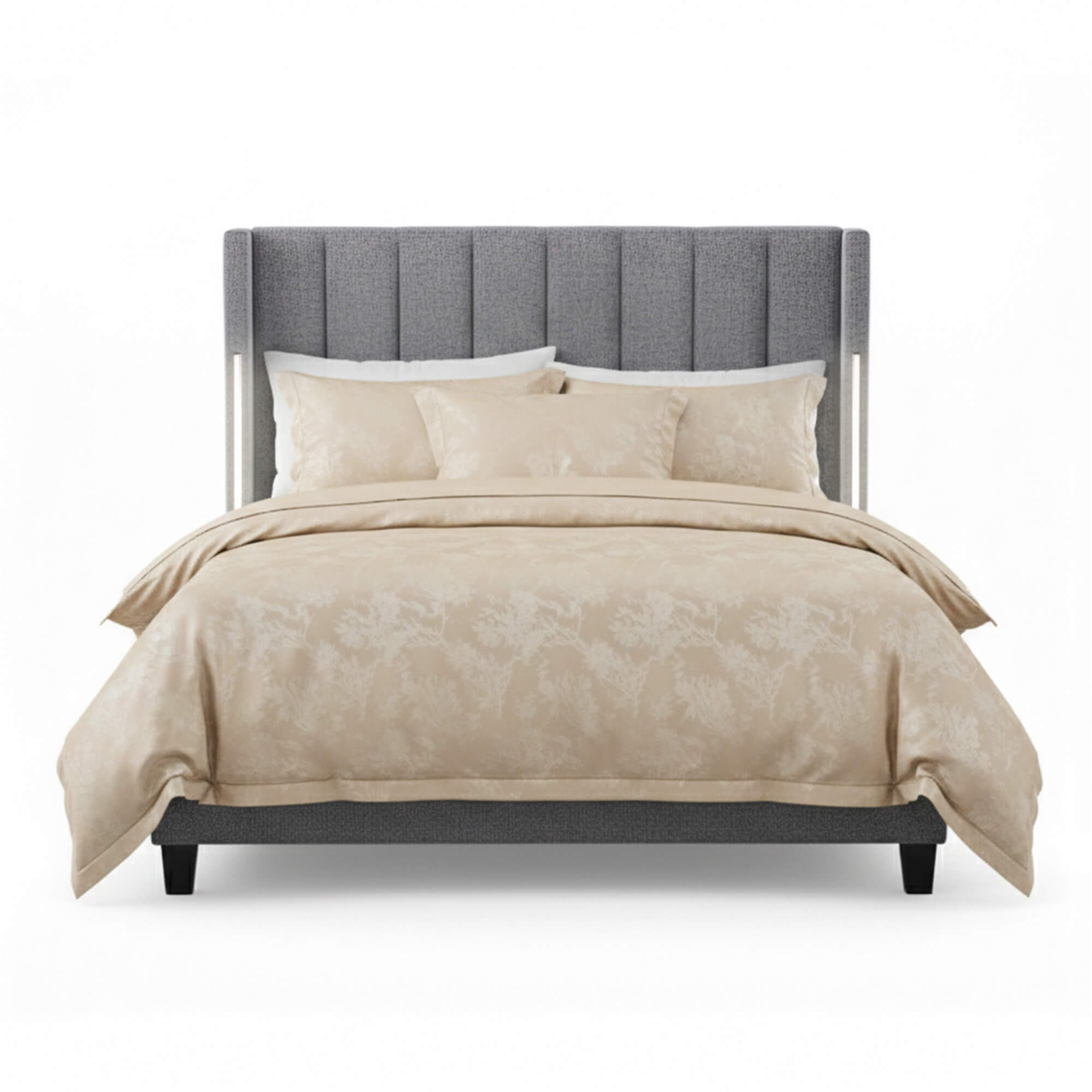 Pack-cama-de-casal-BABYLONE---Colchao-HOMYSLEEP-PALACIO-COOLER-160-x-200-cm---Cinzento